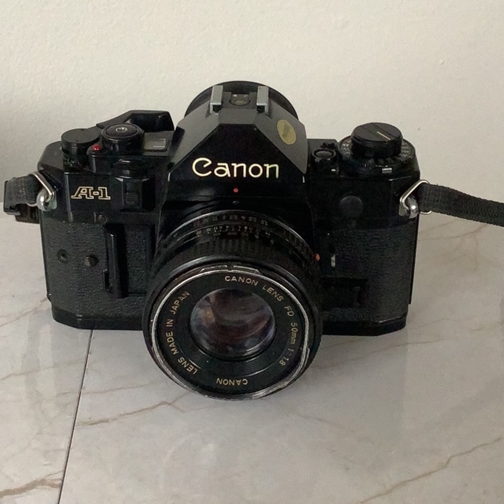 Canon A-1 W 50mm lens kit| Collectible camera all working condition